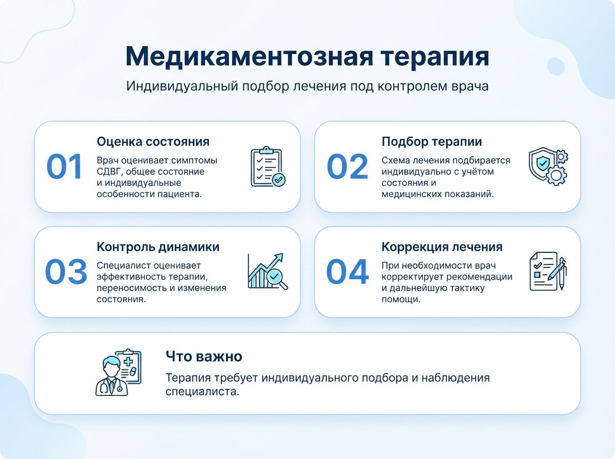 Лечение СДВГ в Александровске у детей и взрослыхинфографика
